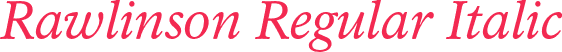 Rawlinson Regular Italic